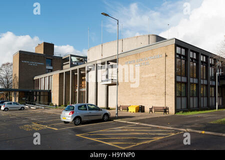 Gli uffici amministrativi della North Lincolnshire Consiglio situato in Ashby Road area di Scunthorpe. Foto Stock