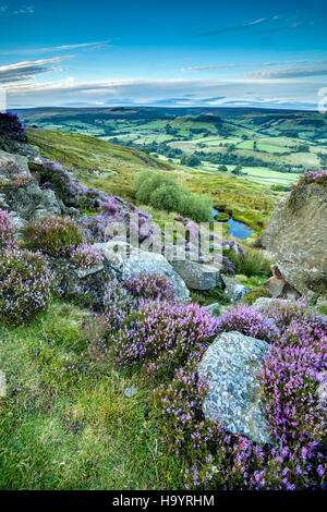 Vista su Rosedale Abbey in North York Moors. Foto Stock