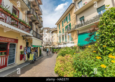 Città vecchia di Stresa al Lago maggiore, Piemonte, Italia Foto Stock