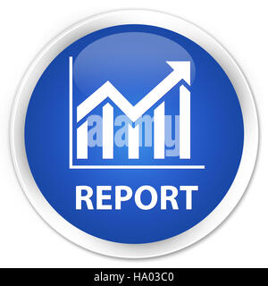 Report statistiche (icona) isolati su blu premium pulsante rotondo illustrazione astratta Foto Stock