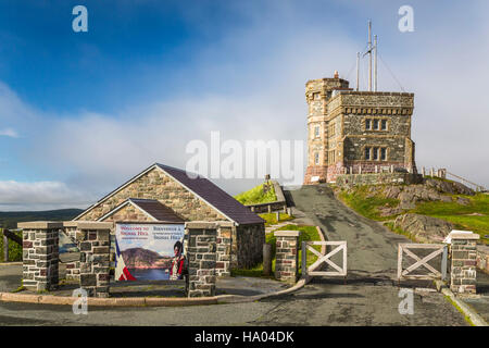 La Cabot Tower sulla collina di segnale nei pressi di San Giovanni di Terranova e Labrador, Canada. Foto Stock