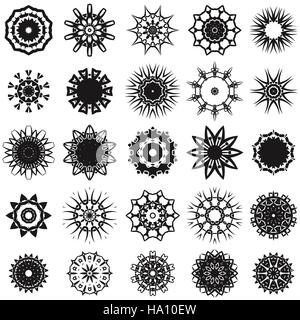 Set di diverse rosette tribali Illustrazione Vettoriale