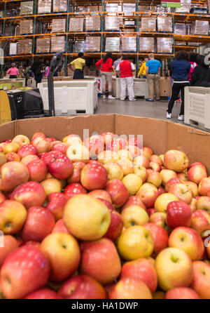 Il Food and Nutrition Service dell'USDA collabora con la Capital area Food Bank per distribuire frutta e verdura fresca, sostenendo la sicurezza alimentare e la nutrizione a Washington, D.C. Foto Stock