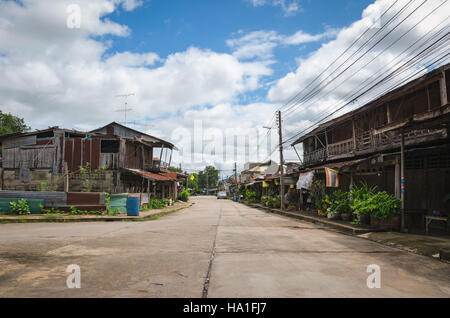 Strada di Nam Tok village (Tailandia) Foto Stock