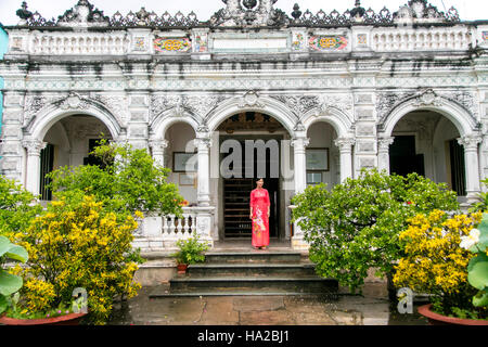 Huynh Thuy Le, Home di Marguerite Duras amante, Sa Dec, fiume Mekong, Vietnam Asia Foto Stock