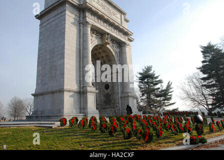 Il quartier generale di Washington nel Valley Forge National Historical Park commemora il luogo in cui il generale George Washington e l'Esercito continentale trascorsero l'inverno del 1777-1778 durante la guerra di indipendenza americana, evidenziando il significato del parco nella storia americana. Foto Stock