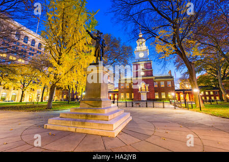 Independence Hall di Filadelfia, Pennsylvania, USA. Foto Stock