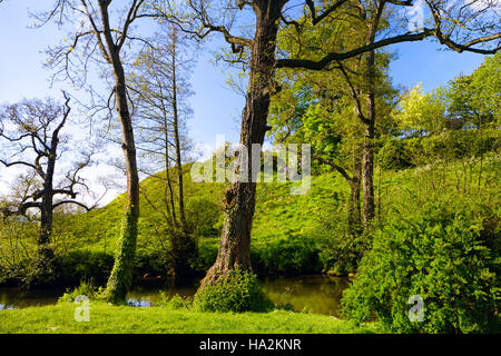 Il castello di Clun Shropshire England Regno Unito Foto Stock