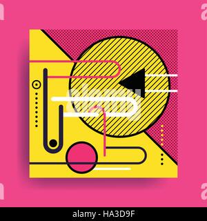 Trend colorati Neo Memphis modello geometrico Illustrazione Vettoriale