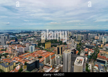 Paesaggio Astratto dal tetto sul tempo di giorno in Singapore - possono essere utilizzate per la visualizzazione o montaggi sul prodotto Foto Stock