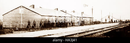 YMCA capanna a Penkridge Bank Camp durante il WW1 Foto Stock