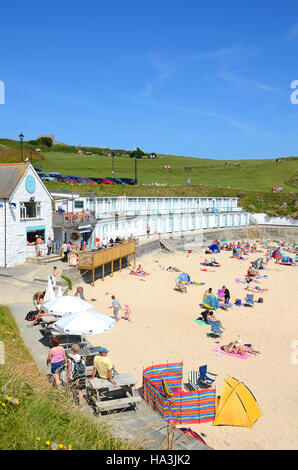 Spiaggia di Porthgwidden a St. Ives, Cornwall, Regno Unito Foto Stock