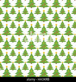 Albero di natale seamless pattern, infinite background e texture. Anno nuovo sfondo s. Illustrazione Vettoriale Illustrazione Vettoriale