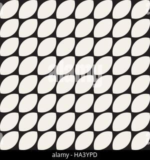 Vector Seamless in bianco e nero in stile minimalista Grid Pattern geometrico Illustrazione Vettoriale