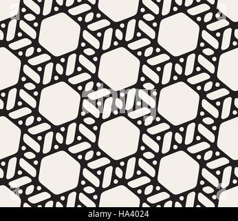 Vector Seamless in bianco e nero modello geometrico Illustrazione Vettoriale