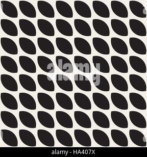 Vector Seamless in bianco e nero in stile minimalista Grid Pattern geometrico Illustrazione Vettoriale
