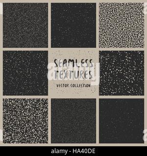 Vector Seamless in bianco e nero di raccolta di pattern Illustrazione Vettoriale