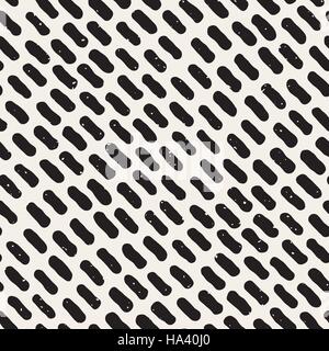 Vector Seamless disegnati a mano Diagonal Grunge Modello di linee Illustrazione Vettoriale