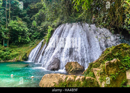 Jamaika, raggiungere la cascata di caduta Foto Stock