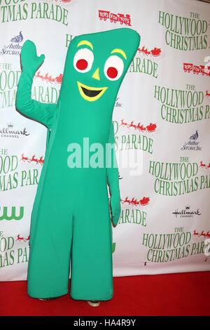 Gumby di presenze per la 85a Hollywood annuale parata natalizia, Hollywood Boulevard, Los Angeles, CA Novembre 27, 2016. Foto di: Priscilla concedere/Everett Collection Foto Stock