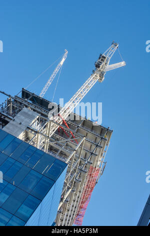 Costruzione di alto edificio uffici in Manchester. Foto Stock