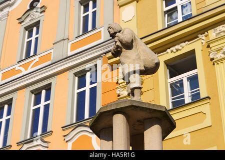 Glatz statua - Statua in città Klodzko (Glatz) in Slesia, Polonia Foto Stock