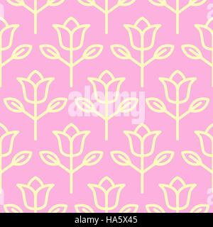 Retrò rosa a forma di fiore seamless sfondo strutturata in formato vettoriale Illustrazione Vettoriale