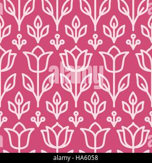 Retrò rosa a forma di fiore seamless sfondo strutturata in formato vettoriale Illustrazione Vettoriale