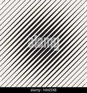 Vector Seamless in bianco e nero linee parallele diagonali Halftone Pattern Vignette Illustrazione Vettoriale