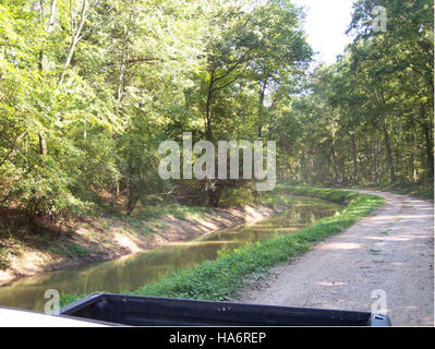 Questa fotografia cattura un progetto finanziato dallo U.S. Fish and Wildlife Service Recovery Act al Wheeler National Wildlife Refuge. L'immagine riflette gli sforzi di conservazione in corso per ripristinare gli habitat naturali e proteggere la fauna selvatica nella regione. Foto Stock