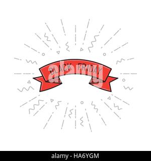 Infine nero venerdì. Illustrazione Vettoriale, citazioni motivazionali poster piatto design Illustrazione Vettoriale