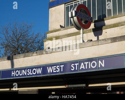 Hounslow West Stazione della Metropolitana Foto Stock