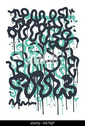 Backgraund Tag Graffiti Illustrazione Vettoriale