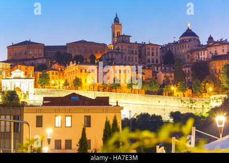 Città alta città alta di Bergamo, Lombardia, Italia Foto Stock