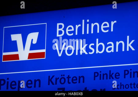 Das Logo der Marke "Berliner Volksbank', Berlino. Foto Stock