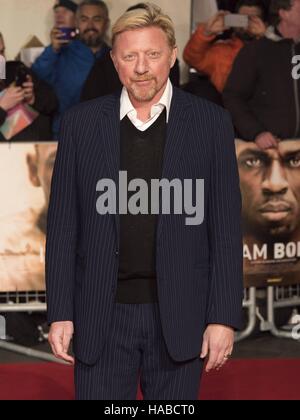 Londra, Grossbritannien. 28 Nov, 2016. Boris Becker assiste 'Äò sto bullone "Äô Premiere mondiale a Leicester Square a Londra, Inghilterra (28/11/2016). | Verwendung weltweit © dpa/Alamy Live News Foto Stock