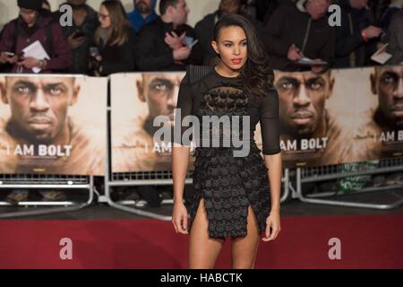 Londra, Grossbritannien. 28 Nov, 2016. Louise Hazel assiste 'Äò sto bullone "Äô Premiere mondiale a Leicester Square a Londra, Inghilterra (28/11/2016). | Verwendung weltweit © dpa/Alamy Live News Foto Stock