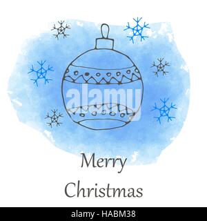Il vettore del Natale e del nuovo anno disegnati a mano icona Illustrazione Vettoriale