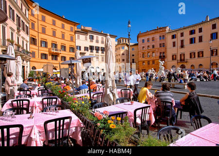 Ristorante in Piazza Navona, Roma Foto Stock