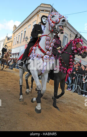 Gara per la Stella Sartiglia di Oristano, Sardegna, Italia Foto Stock