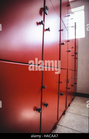 Armadietti in spogliatoio Foto Stock