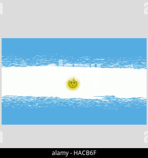 Grunge nazionale bandiera argentina Foto Stock