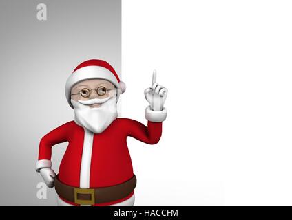 3D figurina di santa claus durante il tempo di Natale Foto Stock