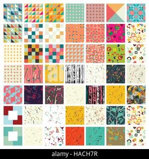 Centinaia di universal geometriche differenti modelli senza giunture. Illustrazione Vettoriale