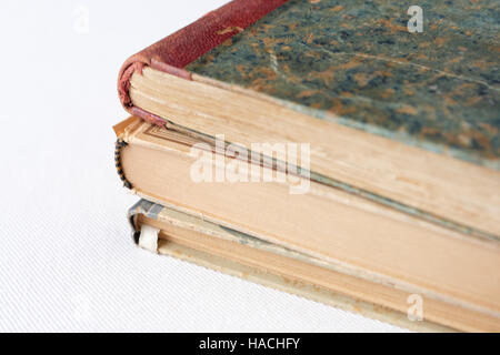 Libri antichi closeup - vintage prenota macro Foto Stock