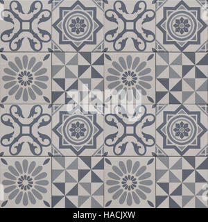 Piastrelle decorative pattern - mosaico geometrico design Foto Stock