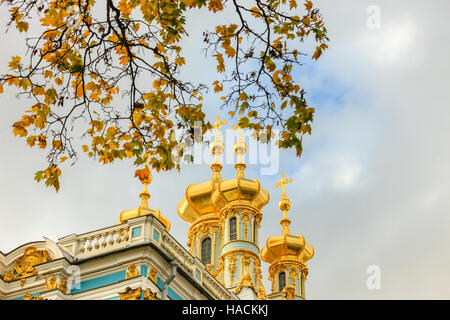 SAINT PETERSBURG, Russia - Ott 12: Il Palazzo di Caterina, Carskoe Selo, Pushkin, San Pietroburgo, Russia il 12 ottobre 2016 Foto Stock