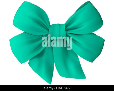 Immagine di un arco rosso del tessuto. L'oggetto è stato creato in 3D ed è visibile su uno sfondo bianco. Foto Stock