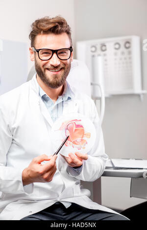 Occhio ritratto medico in ospedale Foto Stock