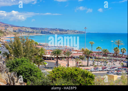 Spiaggia di Playa del Ingles. Maspalomas. Gran Canaria Foto Stock